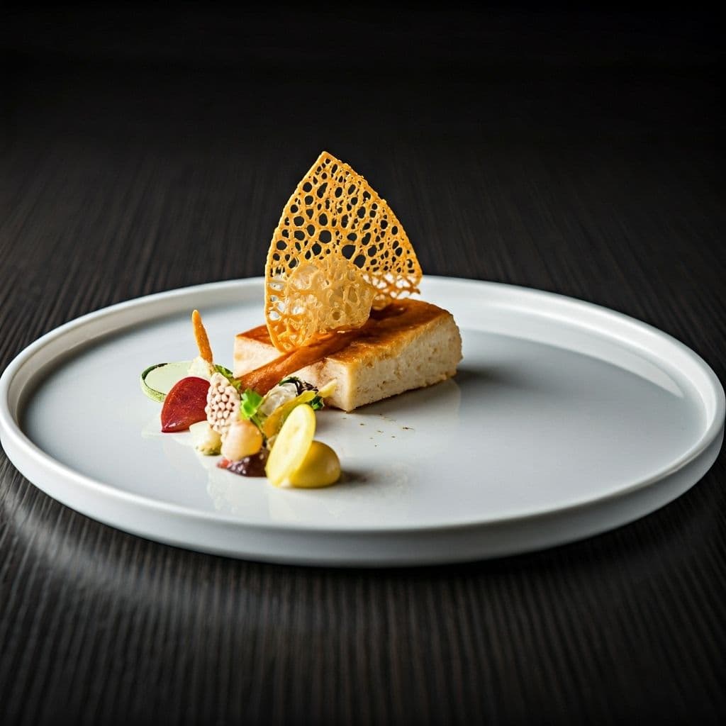 Kunstvoll angerichtetes Gourmetgericht